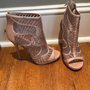 Jimmy choo peep toe pink booties